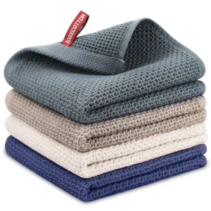 100% Cotton Kitchen Hand Towels4 Pack Soft Absorbent Dish Towels for KitchenQ... - Picture 1 of 6