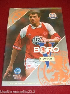 PROGRAMME - D1 - MIDDLESBROUGH V STOKE CITY - SEPT 14 1993 - Picture 1 of 1