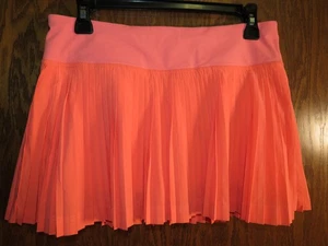Lululemon 6 Pleat To Street Skirt Grapefruit Orange Tiny Pleats EUC! - Picture 1 of 23