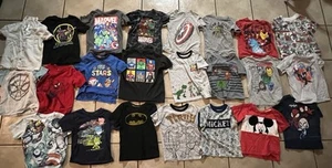 Disney Marvel DC Paw Patrol Boy Short Sleeve T Shirt lot 5T Small Size 5 - Picture 1 of 8