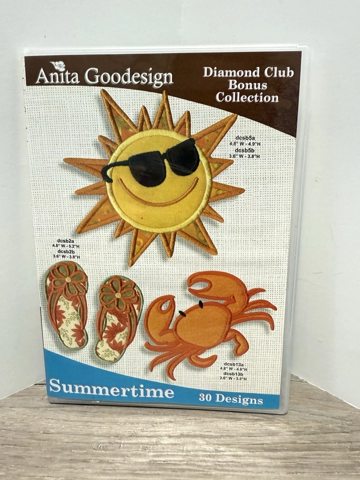Anita Goodesign Diamond Club Bonus Collection - Summertime (CD-ROM) 30 Designs - Image 1 of 3