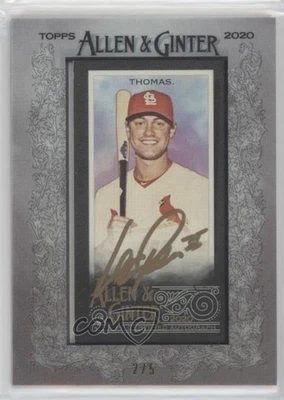 2020 Topps Allen & Ginter's X Framed Mini Gold Ink /5 Lane Thomas #MA-LT Auto - Image 1 of 2