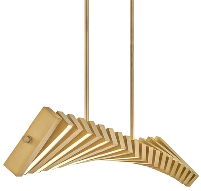 Lámpara de araña abstracta LED Fredrick Ramond FR42455 Stitch 42"W - Latón Foto 1 de 4