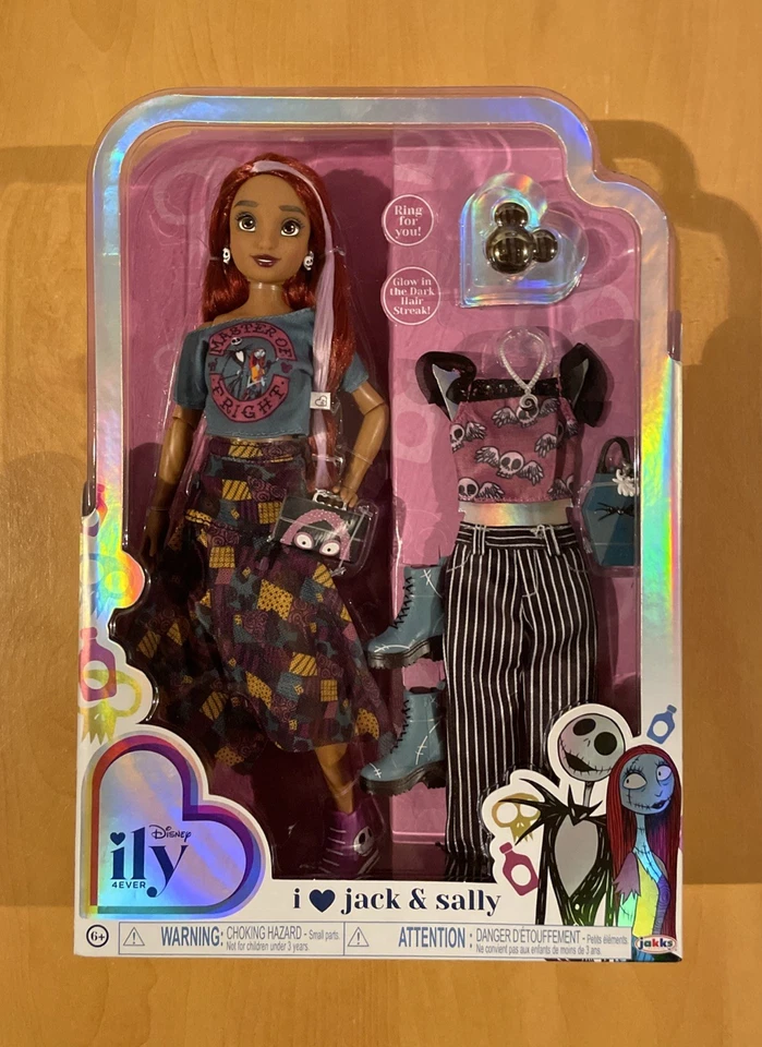 Disney 23188 Ily 4EVER I Love Jack & Sally Nightmare Before Christmas Doll 12"