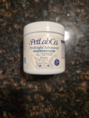 Polvo dental avanzado PetLab Co ProBright MEDIANO perros dientes limpios NUEVO 2,12 oz Foto 1 de 4