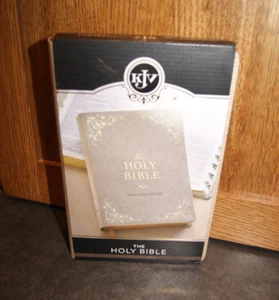 Perlmutt Elfenbein Kunstleder King James Version Deluxe Geschenk Bibel mit Daumen Ind - Bild 1 von 5