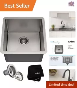 Versatile 17" Single Bowl Undermount Sink - Stylish Design for Modern Kitchens - Picture 1 of 9