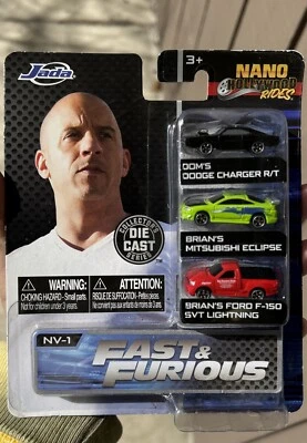 FAST FURIOUS JADA NANO HOLLYWOOD RIDES NV-1  CHARGER ECLIPSE SVT FORD LIGHTNING - Image 1 of 3