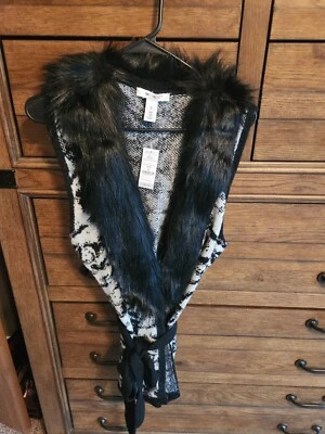 Chaleco Casa Blanca Mercado Negro Piel Sintética Talla M *nuevo* Foto 1 de 3