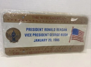 NUEVO refuerzo de matrícula inaugural del presidente Ronald Reagan 1985 50th Limited - Imagen 1 de 9