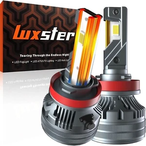 Luxster Punisher H11/H8/H9 LED Light Bulbs 140W 40000LM 6000K White IP68 (Pair) - Picture 1 of 7