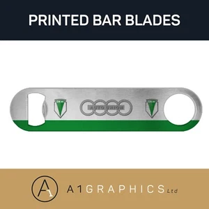 DKW Auto Union Bottle Opener Printed Stainless Steel Bar Blade - Picture 1 of 2