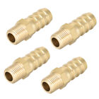 Brass Fitting Connector Metric M10x1 Male to Barb Hose ID 10mm 4pcs