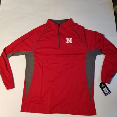 Chaqueta Colosseum Para Hombre Nebraska Huskers N Cuarto Cremallera Delgada Ligera Roja L Grande Foto 1 de 4