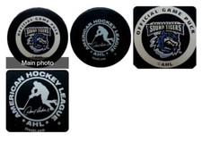 BRIDGEPORT SOUND TIGERS RARE AHL INGLASCO OFFICIAL GAME PUCK MADE IN CANADA VTG