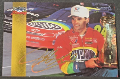 Jeff Gordon 1995 Classic Finish Line Assets Gold Signature Parallel #31 - Image 1 of 2