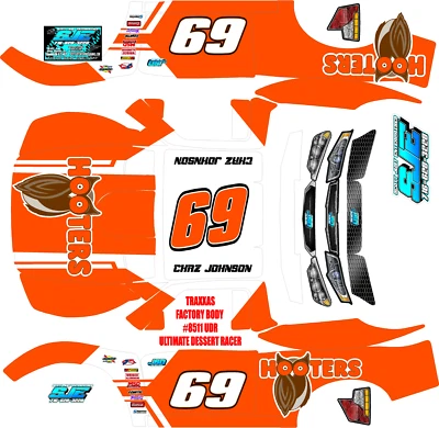 TRAXXAS UDR ULTIMATE DESERT RACER chaze hootrz tema envoltura calcomanías pegatinas Foto 1 de 4