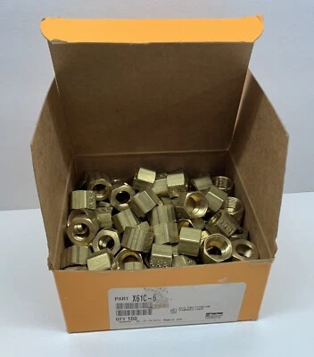 Box Of 113 Parker X61C-6 Brass Compression Nuts 3/8” 61X6 - Image 1 of 3