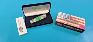 2019 CASE XX 61225L Worked Bolster Emerald Green Jig Bone Knife Folding Lockback - Picture 1 of 9