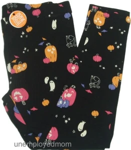 Girls Halloween Legging Pumpkin Ghost Black Cat Pant Full Length Trousers Bottom - Picture 1 of 6