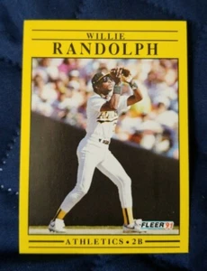 1991 Fleer Oakland Athletics Baseball Card #22 Willie Randolph - Picture 1 of 2