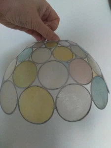 Vintage Pastel Shell Capiz Light Shade Ceiling Pendant - Picture 1 of 5