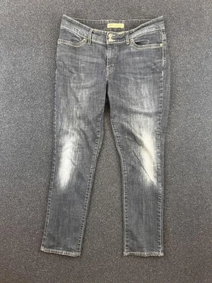Levis 529 Curvy Skinny Leg Jeans Womens 12 Gray Faded Whiskered Denim Mid Rise - Изображение 1 из 4