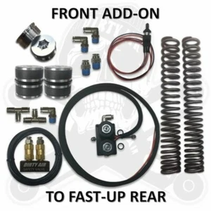 Dirty Air Front Add-On Fast-Up Rear Air Ride Shock Suspension Kit Harley Touring - Picture 1 of 1