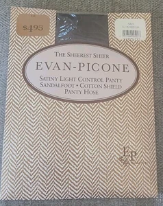 Evan-Picone Panty Hose Navy Slim/Med Satiny Light Control Panty Sandalfoot - Picture 1 of 4