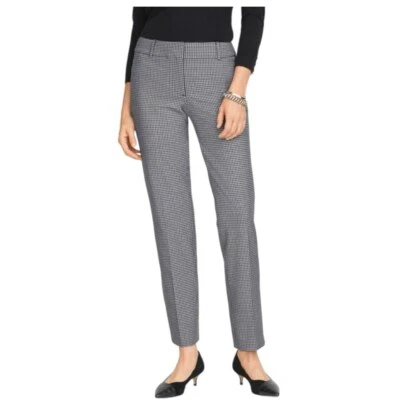 NWT Talbots Hampshire Houndstooth Ankle Pants Black Gray Size 14 Career Office - Image 1 of 4