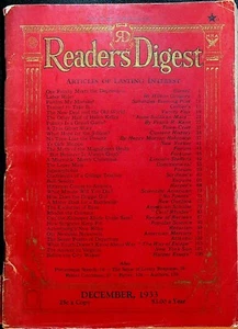 Reader's Digest December 1933 Japan Depression Adolf Hitler - Picture 1 of 1