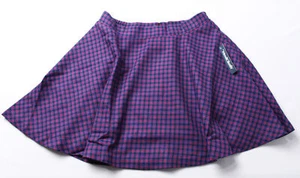 Modcloth Women's Winner's Circle Skater Skirt CD4 Pink/Blue/Black Large NWT - Picture 1 of 4