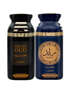 Lattafa Raeed Luxe & Velvet Oud Long Lasting Fragrances Pack of 2 Each 250ml - Picture 1 of 3