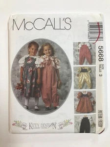 McCall's Sewing Pattern Kitty Benton 5668 Childrens Jumpsuit Dress Blouse Uncut - Picture 1 of 4