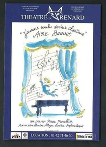 Sempé - Illustrazione su cartolina invito a spettacolo : Anne Baquet - Picture 1 of 1