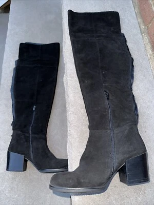 Steve Madden Women's Orla Black Soft Suede Over the Knee Boots Size 9 US - Image 1 of 4