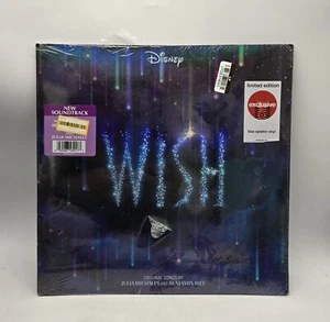 Disney WISH Soundtrack Target Exclusive Limited Blue Splatter Vinyl Record New - Foto 1 di 5
