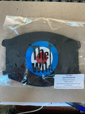 THE WHO CUSTOM 100% COTTON FACE MASK SEALED NEVER USED MINT CONDITION - Image 1 of 2