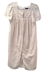 Adonna Vintage Morgenmantel & Nachthemd Set Größe S hellrosa Grannycore Stickerei - Bild 1 von 9