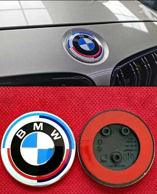 Insignia emblema capó delantero F30 F20 BMW 82mm 50 aniversario 51767288752 Genune Foto 1 de 4