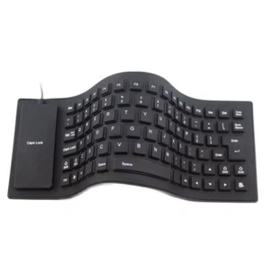 US 1 Pc Waterproof Silicone Keyboard Foldable Flexible USB Dustproof Full Size - Picture 1 of 20