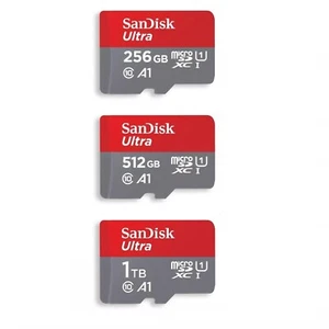 SanDisk Ultra 256GB 512GB 1TB 2TB Micro SD MicroSDXC A1 UHS-I HD 4K Memory Card - Picture 1 of 9