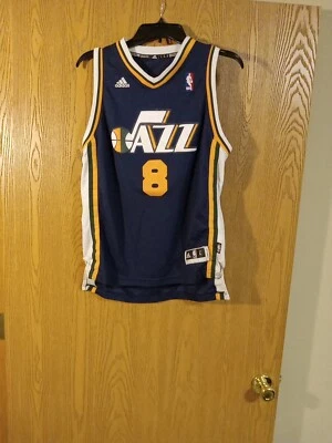 Camiseta deportiva Adidas Deron Williams #8 Utah Jazz cosida juvenil grande usada en excelente estado Foto 1 de 4