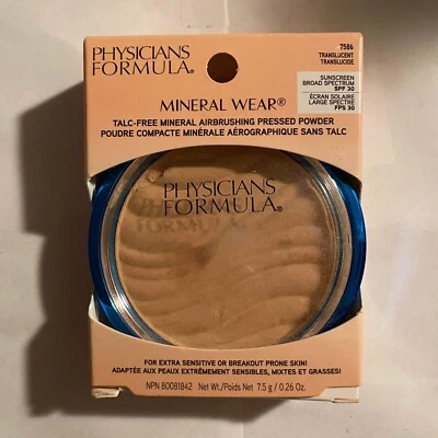 Physicians Formula Mineral Wear Talc-Free Face Powder PressedTranslucent 7586NEW - Image 1 of 4