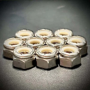 Tuerca hexagonal UNC NYLOC A2/304 acero inoxidable DIN 985 - Imagen 1 de 17