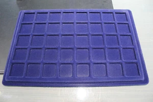 Lindner Münztableau Blau Format 331 X 220 X 9 mm 15 Fächer a 50 mm - Bild 1 von 1