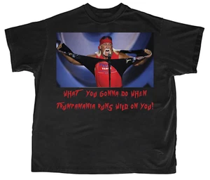 Donald Trump Hulk Hogan Adult S-3XL Black Fan Art President America USA Wrestle - Picture 1 of 2