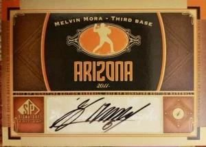 MELVIN MORA 2012 Upper Deck SP Signature Edition AUTO #AZ6 Diamondbacks Orioles - Picture 1 of 2