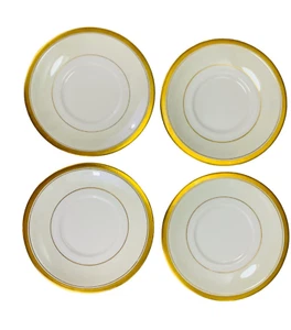 Set of 4 Theodore Haviland Berkley bread & butter gold rimmed plates 6.25" - Picture 1 of 7