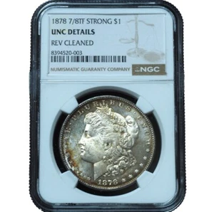 1878 7/8TF Morgan Dollar UNC NGC - Proof-like! Full Mint Luster! - Picture 1 of 4